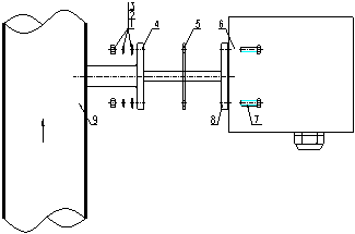 在線式激光氨逃逸分析系統(tǒng)采樣探頭安裝圖